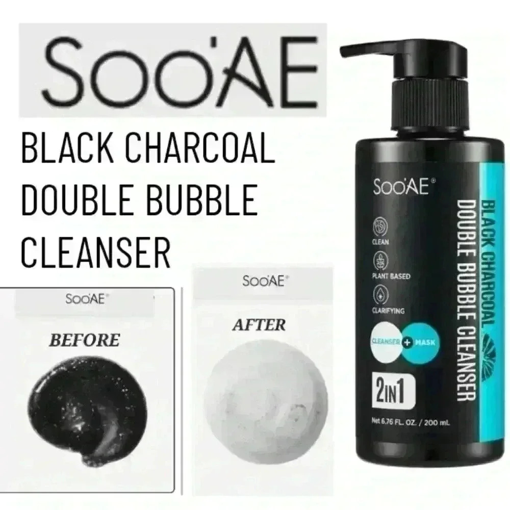 Sooae Black Charcoal Double Bubble Cleanser 200Ml